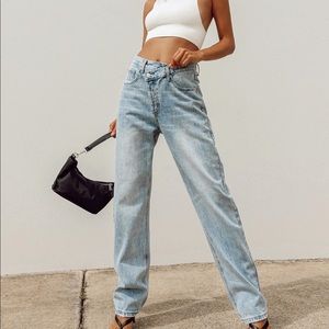 Holly Asymmetric Straight Leg Jean
